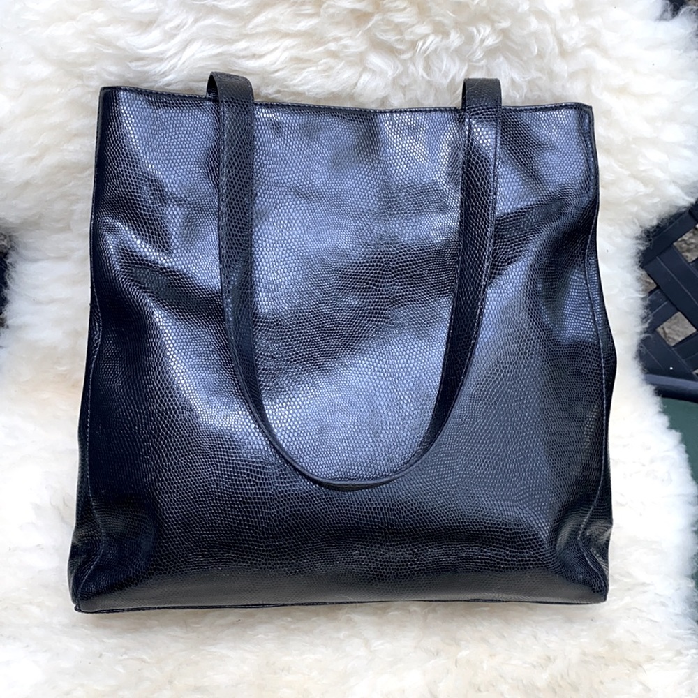 Desmo black leather tote - Picture 2 of 6